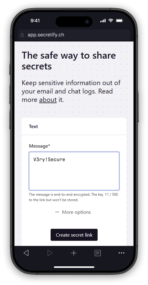 Create a one-time accessible link